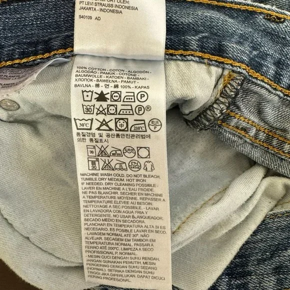 Levi's 514 Medium Wash Slim Straight Jeans 32 x 30 - Picture 5 of 10